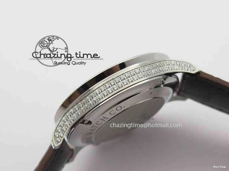 MIROTIME 0319 Unique Portuguese IW3714 Diam ZF V2 1:1 Best Edition Gray Dial On Brown Leather Strap A79350 (Slim Movement) 7250